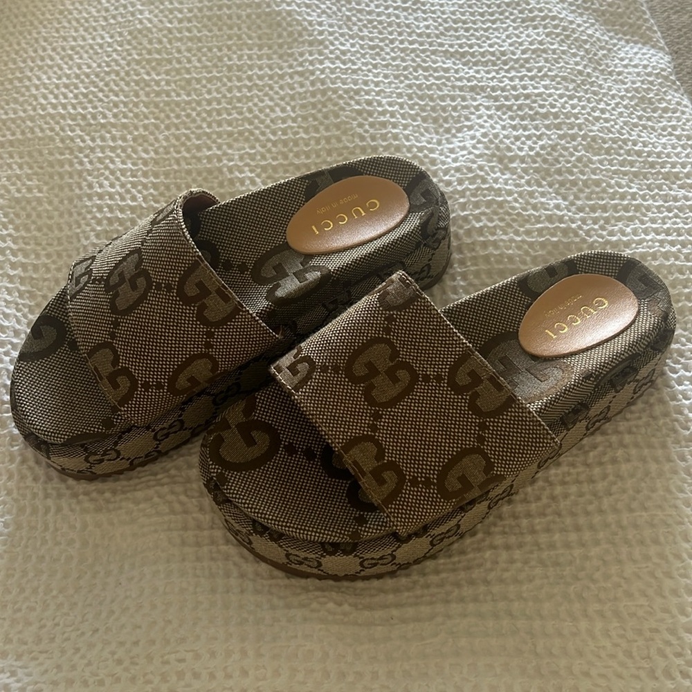 Designer look platform sandals